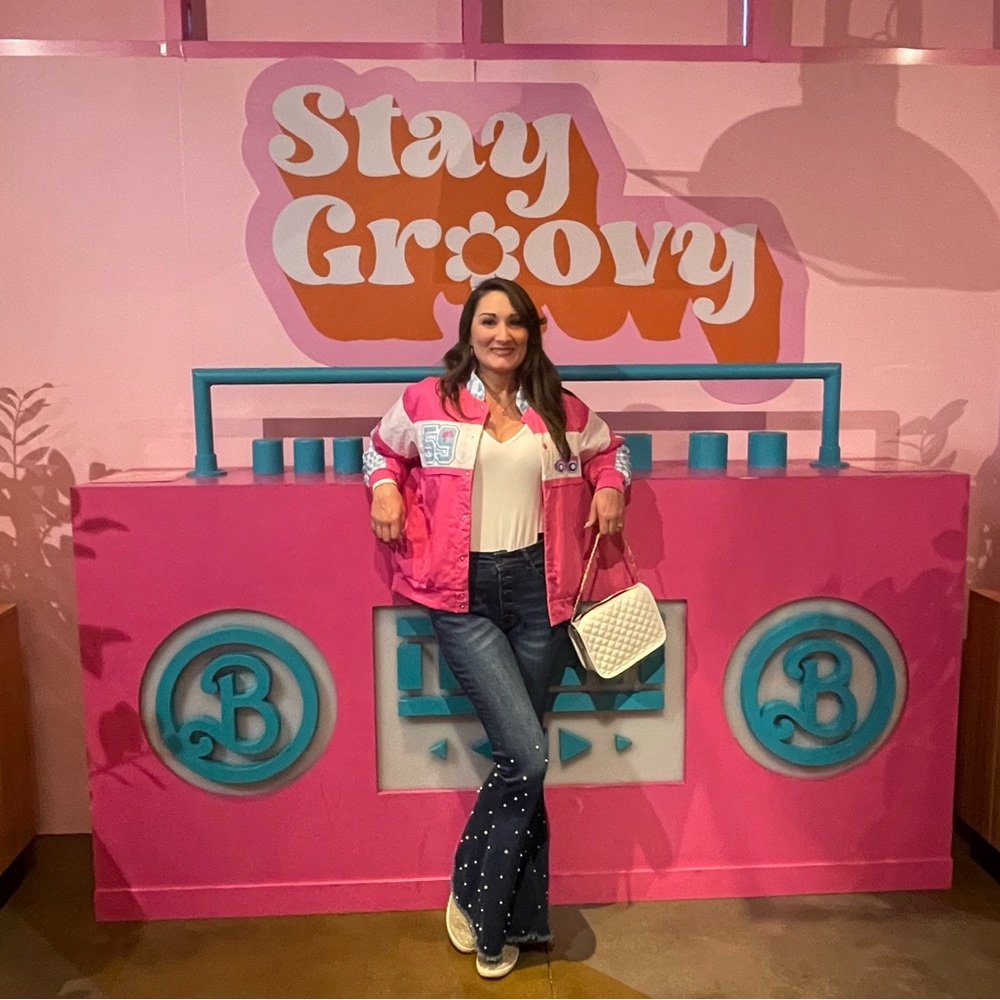 Barbie Pink and Blue Racing Jacket